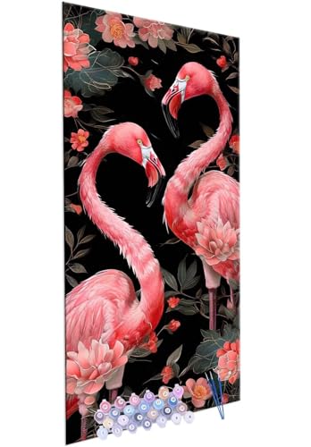 Malen nach Zahlen Erwachsene Flamants roses DIY Painting by Numbers from 7 8 9 Years Girls and Boys, Paint by numbers for Beginners Children with Frame, 3 Brushes and Acrylic Paints, 90x180cm G-696 von Glslmznq