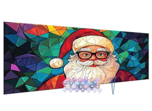 Malen nach Zahlen Erwachsene Père Noël DIY Painting by Numbers from 7 8 9 Years Girls and Boys, Paint by numbers for Beginners Children with Frame, 3 Brushes and Acrylic Paints, 70x140cm G-377 von Glslmznq