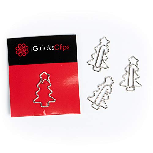 Büroklammern, 11x Büroklammer Motiv Weihnachtsbaum, als Deko oder Lesezeichen. Paperclip I Paper Clips, Briefklammer oder Bookmark, für Büro oder Zuhause, C033 von FOXCUP