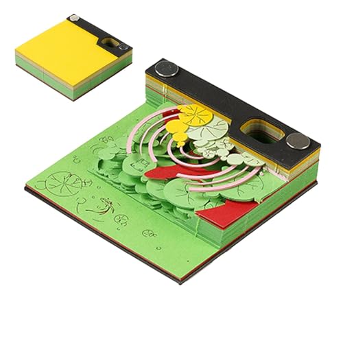 3D-Haftnotizkalender, 3D-Notizblock, kreativer Notizblock aus geschnitztem Papier | Illustrationsblock aus handgerissenem Papier mit Displaybox für Thanksgiving von Glugahrif