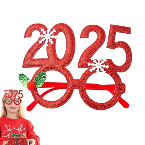 【Weihnachtsfeierbrille】2025 Weihnachten Deko Brille | Party Brille Dekoration 2025 | Vielseitige Partydekorationen für Silvesterpartys, Weihnachtsfeiern, Fotoshootings von Glugahrif