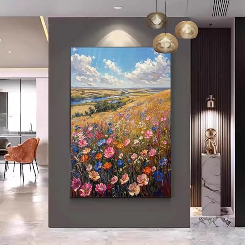 Gmeignl Malen Nach Zahlen Erwachsene Blume Malen Nach Zahlen Landschaft Malen Nach Zahlen ab 9 Jahre Mädchen, Malen Nach Zahlen Kinder Bastelset Erwachsene,für Home Haus Deko (Rahmenlos) 70x90cm C-35 von Gmeignl