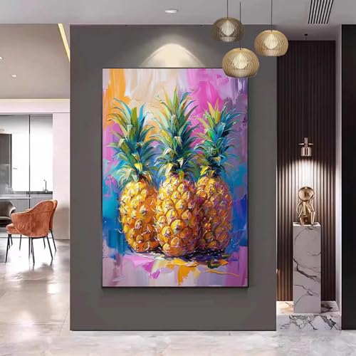 Malen Nach Zahlen Erwachsene Ananas Malen Nach Zahlen Obst Malen Nach Zahlen ab 9 Jahre Mädchen, Malen Nach Zahlen Kinder DIY Bastelset Erwachsene ,für Home Haus Deko Geschenke (Rahmenlos) 70x90cm C-5 von Gmeignl