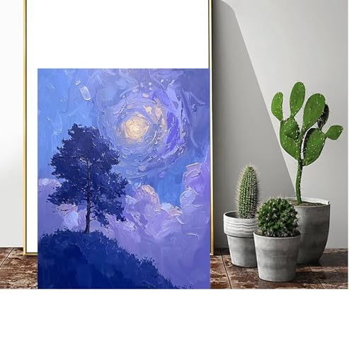 Malen Nach Zahlen Erwachsene Baum Malen Nach Zahlen kinder Landschaft Groß Malen-Nach-Zahlen DIY Set Erwachsene Anfänger Malen Nach Zahlen ab10 Jahre Mädchen mit Pinsel und Acrylfarben 100x130cm C-720 von Gmeignl