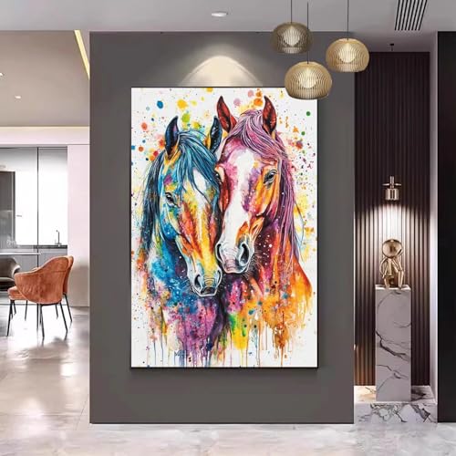 Malen Nach Zahlen Erwachsene Farbe Malen Nach Zahlen Horse Malen Nach Zahlen ab 9 Jahre Mädchen, Malen Nach Zahlen Kinder Bastelset Erwachsene ,für Home Haus Deko Geschenke (Rahmenlos) 30x40cm C-132 von Gmeignl