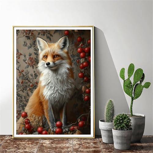 Malen Nach Zahlen Erwachsene Fuchs Malen Nach Zahlen Tier Malen Nach Zahlen ab 9 Jahre Mädchen, Malen Nach Zahlen Kinder Bastelset Erwachsene ,für Home Haus Deko Geschenke (Rahmenlos) 100x130cm C-683 von Gmeignl