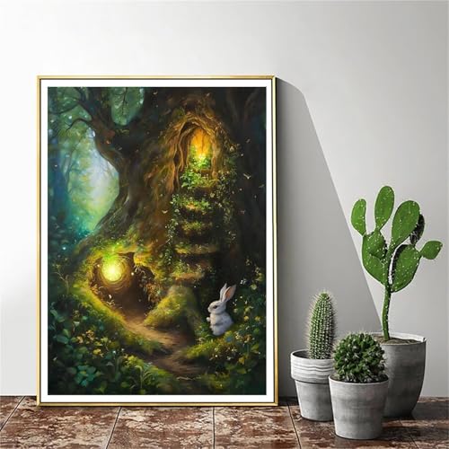 Malen Nach Zahlen Erwachsene Kaninchen Malen Nach Zahlen kinder Märchen Groß Malen-Nach-Zahlen Set Erwachsene Anfänger Malen Nach Zahlen ab10 Jahre Mädchen mit Pinsel und Acrylfarben 100x130cm C-1026 von Gmeignl