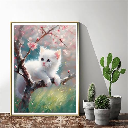 Malen Nach Zahlen Erwachsene Katze Malen Nach Zahlen kinder Landschaft Groß Malen-Nach-Zahlen DIY Set Erwachsene Anfänger Malen Nach Zahlen ab10 Jahre Mädchen mit Pinsel und Acrylfarben 70x90cm C-1062 von Gmeignl