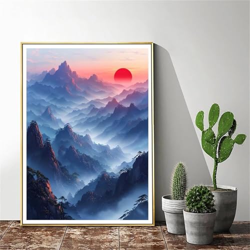 Malen Nach Zahlen Erwachsene Landschaft Malen Nach Zahlen kinder Berg Groß Malen-Nach-Zahlen DIY Set Erwachsene Anfänger Malen Nach Zahlen ab10 Jahre Mädchen mit Pinsel und Acrylfarben 70x90cm C-1083 von Gmeignl