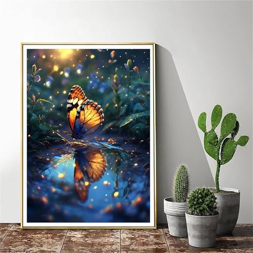 Malen Nach Zahlen Erwachsene Schmetterling Malen Nach Zahlen kinder Landschaft Groß Malen-Nach-Zahlen Set Erwachsene Anfänger Malen Nach Zahlen ab10 Jahre Mädchen ,Pinsel Acrylfarben 35x45cm C-1055 von Gmeignl