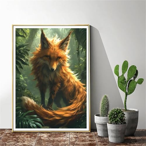 Malen Nach Zahlen Erwachsene Tier Malen Nach Zahlen Fuchs Malen Nach Zahlen ab 9 Jahre Mädchen, Malen Nach Zahlen Kinder Bastelset Erwachsene ,für Home Haus Deko Geschenke (Rahmenlos) 60x80cm C-1030 von Gmeignl