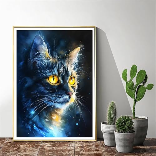 Malen Nach Zahlen Erwachsene Tier Malen Nach Zahlen Katze Malen Nach Zahlen ab 9 Jahre Mädchen, Malen Nach Zahlen Kinder Bastelset Erwachsene,für Home Haus Deko Geschenke (Rahmenlos) 50x70cm C-1038 von Gmeignl