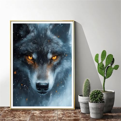 Malen Nach Zahlen Erwachsene Tier Malen Nach Zahlen Wolf Malen Nach Zahlen ab 9 Jahre Mädchen, Malen Nach Zahlen Kinder Bastelset Erwachsene ,für Home Haus Deko Geschenke (Rahmenlos) 90x120cm C-682 von Gmeignl