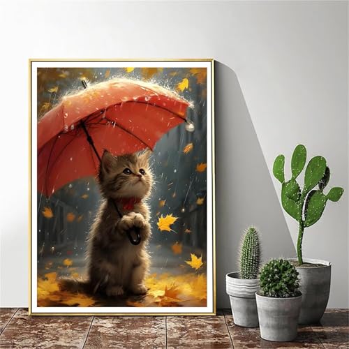 Malen Nach Zahlen Erwachsene Tier Malen Nach Zahlen kinder Katze Groß Malen-Nach-Zahlen DIY Set Erwachsene Anfänger Malen Nach Zahlen ab 9/10 Jahre Mädchen mit Pinsel und Acrylfarben 35x45cm C-1061 von Gmeignl