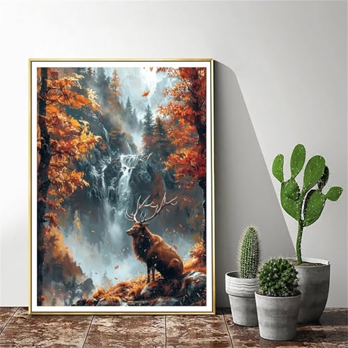 Malen Nach Zahlen Erwachsene Tier Malen Nach Zahlen kinder Landschaft Groß Malen-Nach-Zahlen DIY Set Erwachsene Anfänger Malen Nach Zahlen ab10 Jahre Mädchen mit Pinsel und Acrylfarben 60x80cm C-533 von Gmeignl