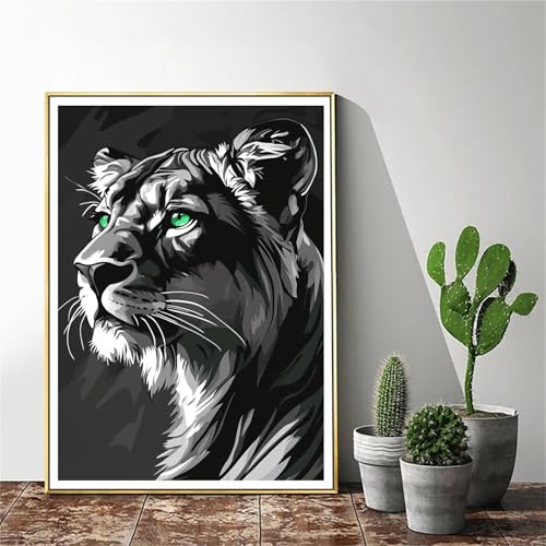 Malen Nach Zahlen Erwachsene Tiger Malen Nach Zahlen Tier Malen Nach Zahlen ab 9 Jahre Mädchen, Malen Nach Zahlen Kinder Bastelset Erwachsene ,für Home Haus Deko Geschenke (Rahmenlos) 60x80cm C-1069 von Gmeignl