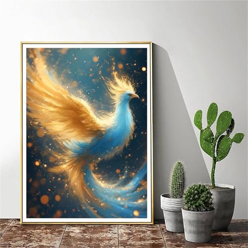 Malen Nach Zahlen Erwachsene Vogel Malen Nach Zahlen Phönix Malen Nach Zahlen ab 9 Jahre Mädchen, Malen Nach Zahlen Kinder Bastelset Erwachsene ,für Home Haus Deko Geschenke (Rahmenlos) 40x50cm C-1049 von Gmeignl