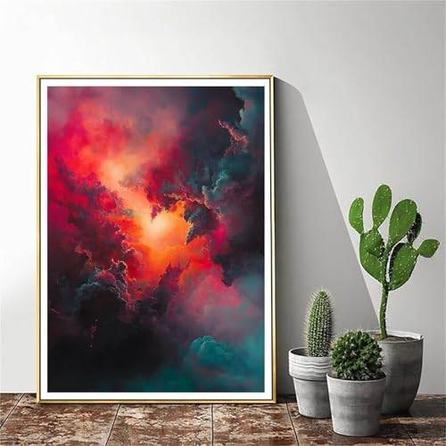 Malen Nach Zahlen Erwachsene Wolke Malen Nach Zahlen kinder Farbe Groß Malen-Nach-Zahlen DIY Set Erwachsene Anfänger Malen Nach Zahlen ab 9/10 Jahre Mädchen mit Pinsel und Acrylfarben 60x80cm C-674 von Gmeignl