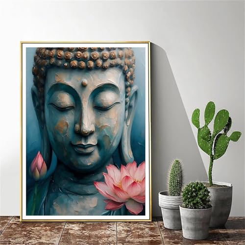 Malen Nach Zahlen Erwachsene Zen Malen Nach Zahlen kinder Lotus Groß Malen-Nach-Zahlen DIY Set Erwachsene Anfänger Malen Nach Zahlen ab 9/10 Jahre Mädchen mit Pinsel und Acrylfarben 40x50cm C-1056 von Gmeignl