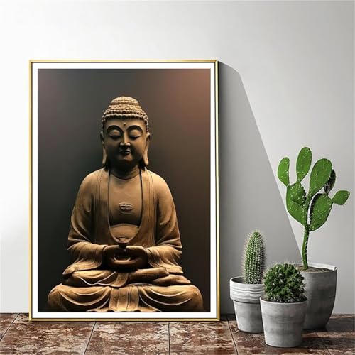 Malen Nach Zahlen Erwachsene Zen Malen Nach Zahlen kinder Religion Groß Malen-Nach-Zahlen DIY Set Erwachsene Anfänger Malen Nach Zahlen ab 9/10 Jahre Mädchen mit Pinsel und Acrylfarben 90x120cm C-1088 von Gmeignl