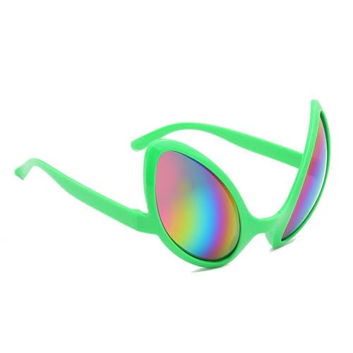 Gmokluytw Lustige Alien-Brille - Alien Kostüm Brille | Alien-Modellier-Kostümbrille | Sonnenbrille mit Regenbogengläsern | Requisiten für Mottopartys und Schulfeiern von Gmokluytw