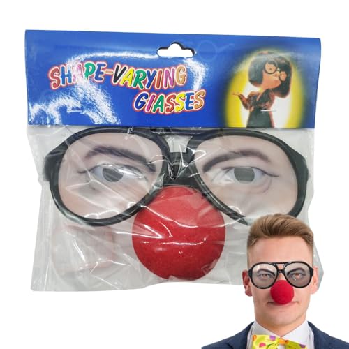 Gmokluytw Lustige Kostümbrille, Streichbrillenspielzeug | Streichkostüm Brillenspielzeug,Realistisches Design-Trickspielzeug für Cosplay-Partys, Aprilscherz, Halloween, Familientreffen von Gmokluytw