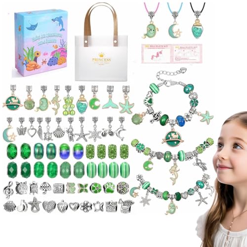 Gmokluytw Schmuckherstellungs-Kits, Armbandherstellungsset für Mädchen | Armband-Charm-Set zur Schmuckherstellung – Perlenhandwerks-Set, Kunsthandwerk für, von Gmokluytw