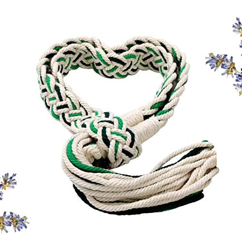 Gmwjinq Grüne Hochzeit Lasso Handfasting Schnur für Hochzeit aus natürlicher Baumwolle Lazos para Boda Hochzeitsschnur traditionelles keltisches Muster von Gmwjinq