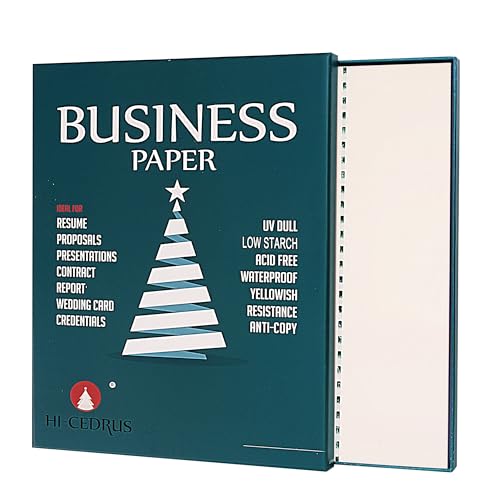 Business-Papier aus 75 % Baumwolle, 25 % Leinen, 90 g/m², A4-Größe, weißes Tintenstrahl-Laserdruckpapier, 100 Blatt Baumwollpapier mit grünem Faden und UV-sichtbaren Fasern (geringe Stärke) von Gnatural