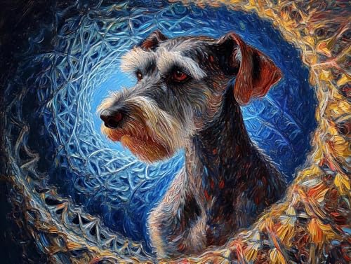 5D Diamond Painting Hund Tier Diamant Painting bilder kinder, Diamond Painting Erwachsene Bastelset Mädchen, DIY Full Drill Diamant Kunst Stickerei Set Kreuzstich für Home Wand Deko 20x30cm A-119 von Gnulguxo