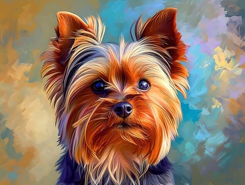 5D Diamond Painting Hund Tier Diamant Painting bilder kinder, Diamond Painting Erwachsene Bastelset Mädchen, DIY Full Drill Diamant Kunst Stickerei Set Kreuzstich für Home Wand Deko 70x100cm A-116 von Gnulguxo