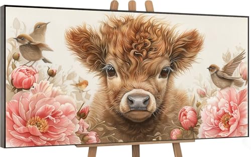 Bovins des Highlands Peinture par Numero Adulte, DlY Peinture Numero Enfant Dessin animé, Loisirs Créatifs Adultes Paint by Numbers Kits avec Dessin Pigment Acrylique, Decoration Murale 100x200cm F-1 von Gnulguxo