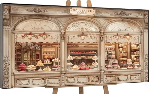 Rétro Peinture par Numero Adulte, DlY Peinture Numero Enfant Pâtisserie, Loisirs Créatifs Adultes Paint by Numbers Kits avec 3 Pinceaux de Dessin de Pigment Acrylique, Decoration Murale 40x90cm N-1 von Gnulguxo