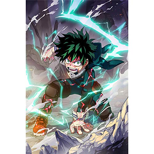 5D DIY Diamant My Hero Akademie Gemälde Wandkunst Handarbeit Kreuzstich Anime Bild Home Decor Full Square Drill Stickerei Geschenke 30X45cm von GoRuby