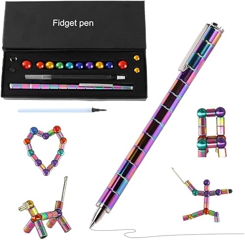 Gobesty Magnetischer Kugelschreiber, Magnetstift Kugelschreiber, Fidget Pen Magnet, Gravity Pen, Multifunktionales Schreiben Stressabbauer Magnetischer Stift, Geschenke für Männer Frauen, Jugendliche von Gobesty