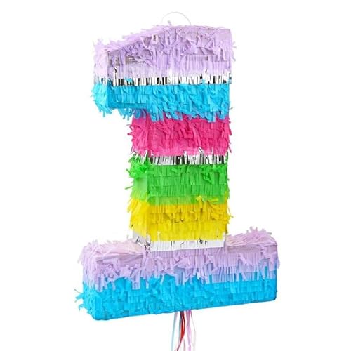 Godan Pinata Zahl 1 bunt Pastell von Godan