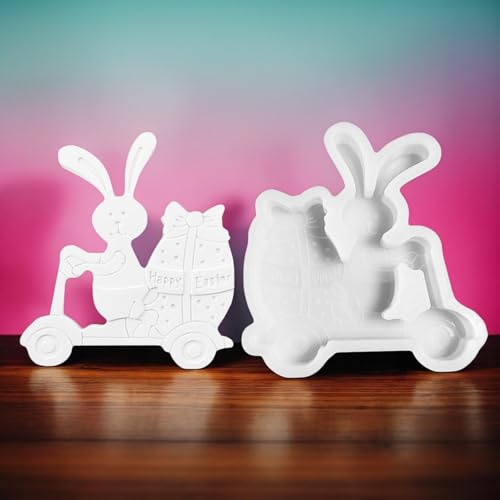 Kaninchen Silikonformen Gießformen, 3D Kaninchen Gießform Osterhase Förmige Silikonform Ostern Silikonform Gießform Osterhase Silikonform Gießform Ostern von Godpqiui