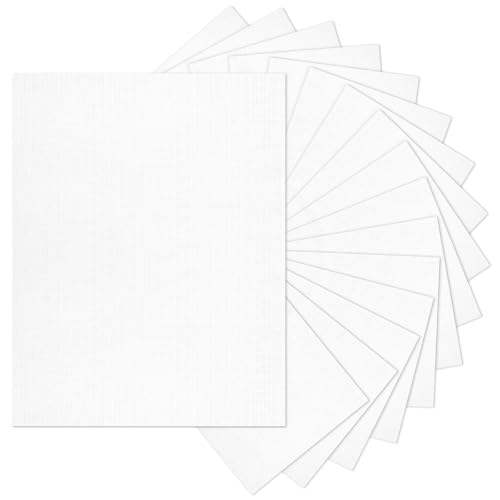 Goefun Leinenpapier, strukturierter Karton, 8,5 x 11 cm, Weiß, 36,3 kg, Hochzeitseinladungs-Karton, Leinenpapier zum Drucken, Einladungen, Kunst & Handwerk und Visitenkarten, 100 Stück von Goefun