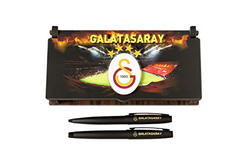 Gök-Türk Schatulle aus Holz mit 2 Kugelschreiber 'Galatasaray mit Ihrer GRAVUR (mit Gravur) von Gök-Türk