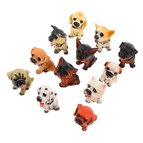 12st Künstlicher Hund Desktop-ornament Figuren Spielzeug Figuren in Welpenform Spielzeug in Form Von Hundefiguren Welpenfiguren Spielset Hundefiguren Spielset Hundeschmuck Harz Gogogmee von Gogogmee