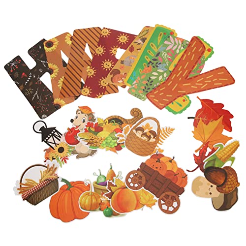 Gogogmee 1 Satz Bulletin Board Papier schneiden Herbstbanner Partyzubehör für den Herbst Herbstdeko papierschere decoupage decor schmücken Dekorationen kinder DIY material Papierausschnitte von Gogogmee