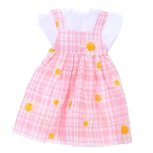 Gogogmee 1 Satz Puppenkleidung Puppe Verkleiden Sich Kleidung Puppenkleid Für Kinder Mini-Spielzeug Puppenzubehör-Outfits Puppenkostüm Verschleißfester Puppenrock Kinderspielzeug Rosa Stoff von Gogogmee