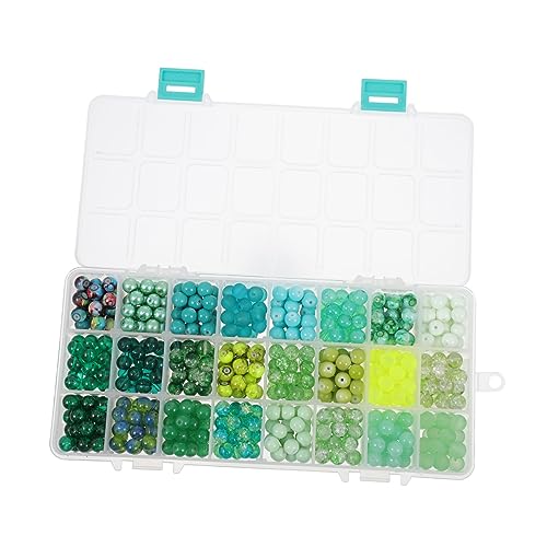 Gogogmee 1 Schachtel Einfacher Runder Glas Perlen Dekorative Lose Perlen DIY Schmuck Spacer Perlen von Gogogmee