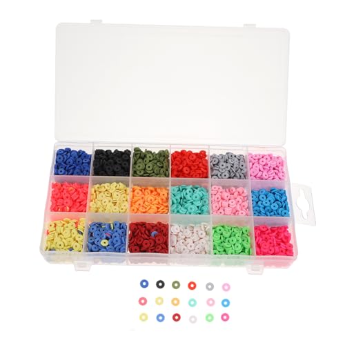Gogogmee 1 Schachtel Polymer Clay Spacer Perlen Fächer Box Bunte Flache DIY Bastelperlen für Schmuckherstellung Armbänder Halsketten Anhänger Zubehör Gogogmee 1 Schachtel Polymer Clay Spacer Perlen Fächer Box Bunte Flache DIY Bastelperlen für Schmuckherstellung Armbänder Halsketten Anhänger Zubehör von Gogogmee