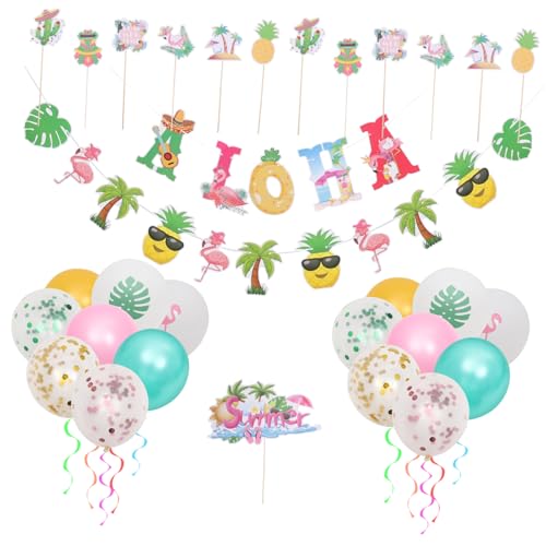 Gogogmee 1 Set Hawaii Banner Cake Topper Ballon Zierliche Kreative Partei Liefert von Gogogmee