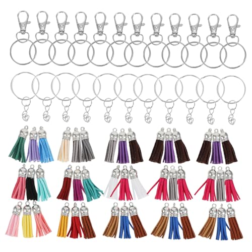 Gogogmee 1 Set Schlüsselanhänger Anhänger Quasten Schmuckherstellung Hanging Key Chain DIY Kit von Gogogmee