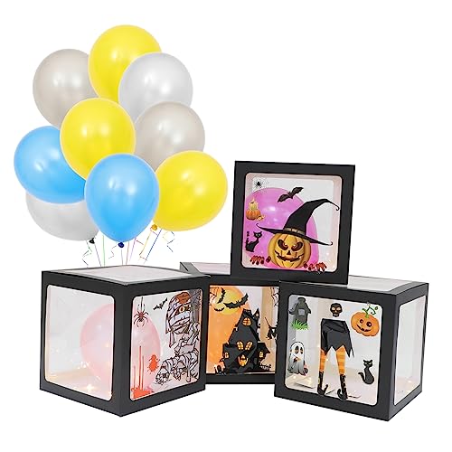 Gogogmee 1 Set-box Halloween Ballon Box Halloween-partyzubehör Halloween-ballonboxen Halloween- -requisiten Papier von Gogogmee