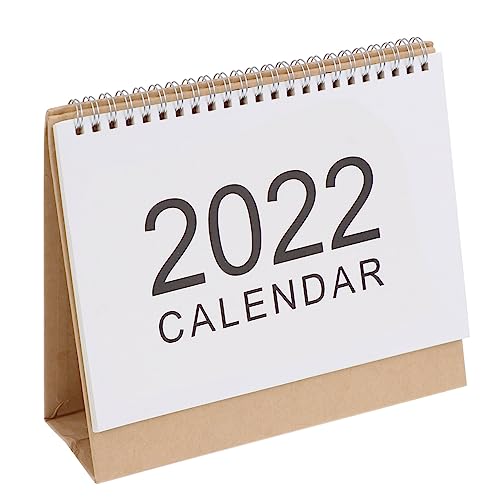 Gogogmee 1 Stück 2022 2022 Einfacher Tischkalender Vertikaler Kalender Staffelei Kalender Stehkalender 2022 Kompakter Kalender 2022 Wöchentlicher Tageskalender Spiralkalender Papier von Gogogmee