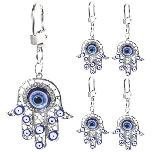 Gogogmee 10 Stk Schlüsselanhänger Hand Der Fatima Schicker Schlüsselanhänger Hamsa-hand Des Anhängers Ketten Schlüsselanhänger Für Autoschlüssel Schlüsselanhänger-charm Silver Legierung von Gogogmee