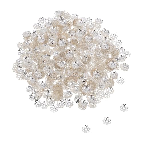 Gogogmee 1000 Stück Teiliges DIY Schmuckzubehör Silberne Blumen Perlenkappen aus Eisen Dekorative Spacer Perlen für Armbänder Halsketten Vielseitige Endkappen für Schmuckherstellung und Gogogmee 1000 Stück Teiliges DIY Schmuckzubehör Silberne Blumen Perlenkappen aus Eisen Dekorative Spacer Perlen für Armbänder Halsketten Vielseitige Endkappen für Schmuckherstellung und von Gogogmee